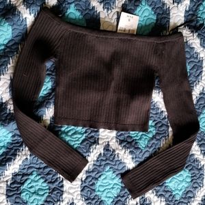 Forever 21 off the shoulder sweater crop